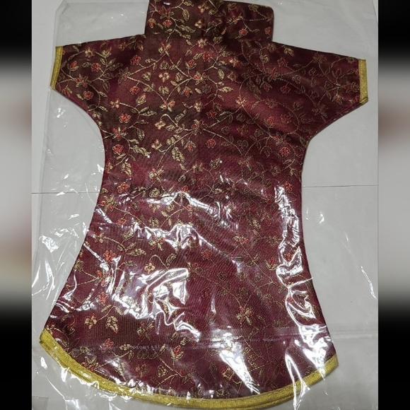 Vintage Japanese/Chinese Wine/Sake Bottle Covers Nwt Burgundy - Picture 2 of 6